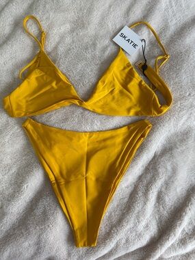 Skatie Bright Mustard Two-Piece Bikini